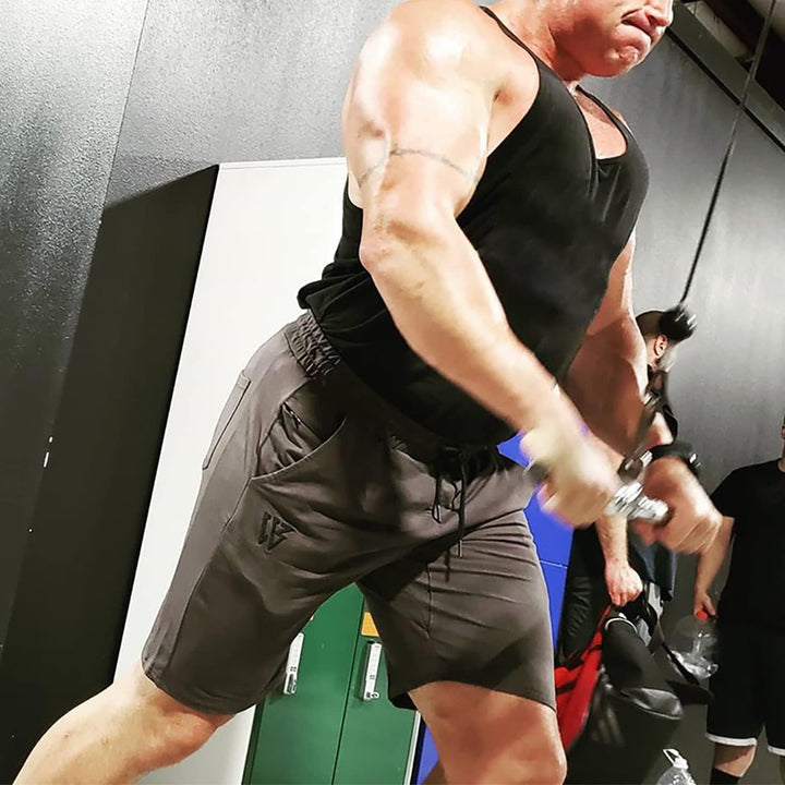 BROKIG Herren-Shorts, Sport, Baumwolle, Laufen, Krafttraining, Fitnessstudio, Fitness, elastischer B