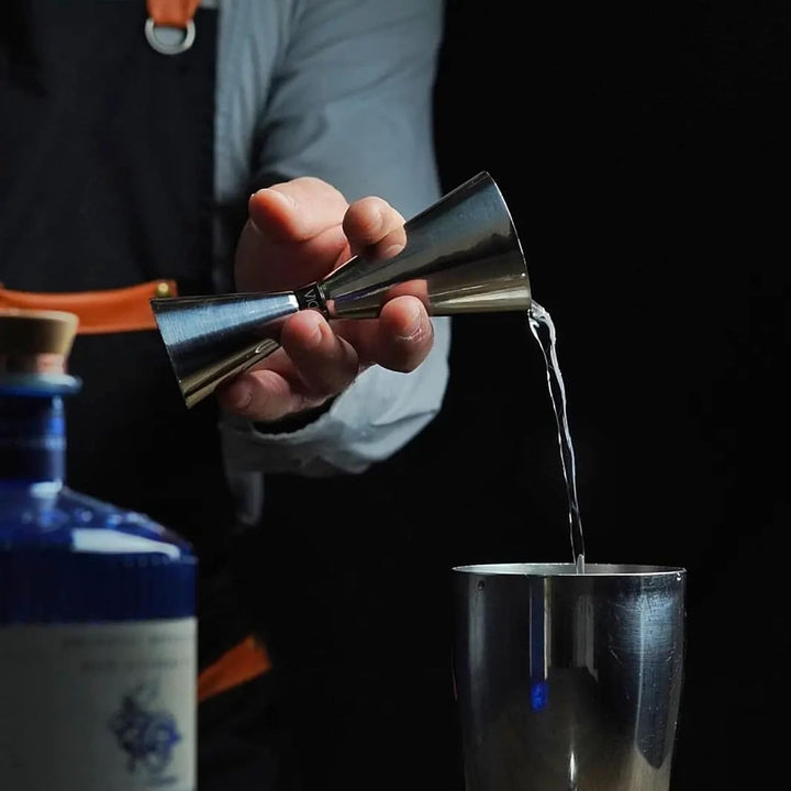 Kidia Professioneller Cocktail-Jigger aus Edelstahl 304 – Barmass 1oz/2oz mit Inneren Skalen – Premi