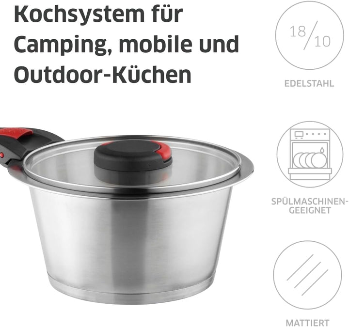 Quick Clack Pro Glasdeckel Ø 24cm, Kochtopf-Zubehör, Ersatzteile Kochzubehör, Deckel passend zu Topf