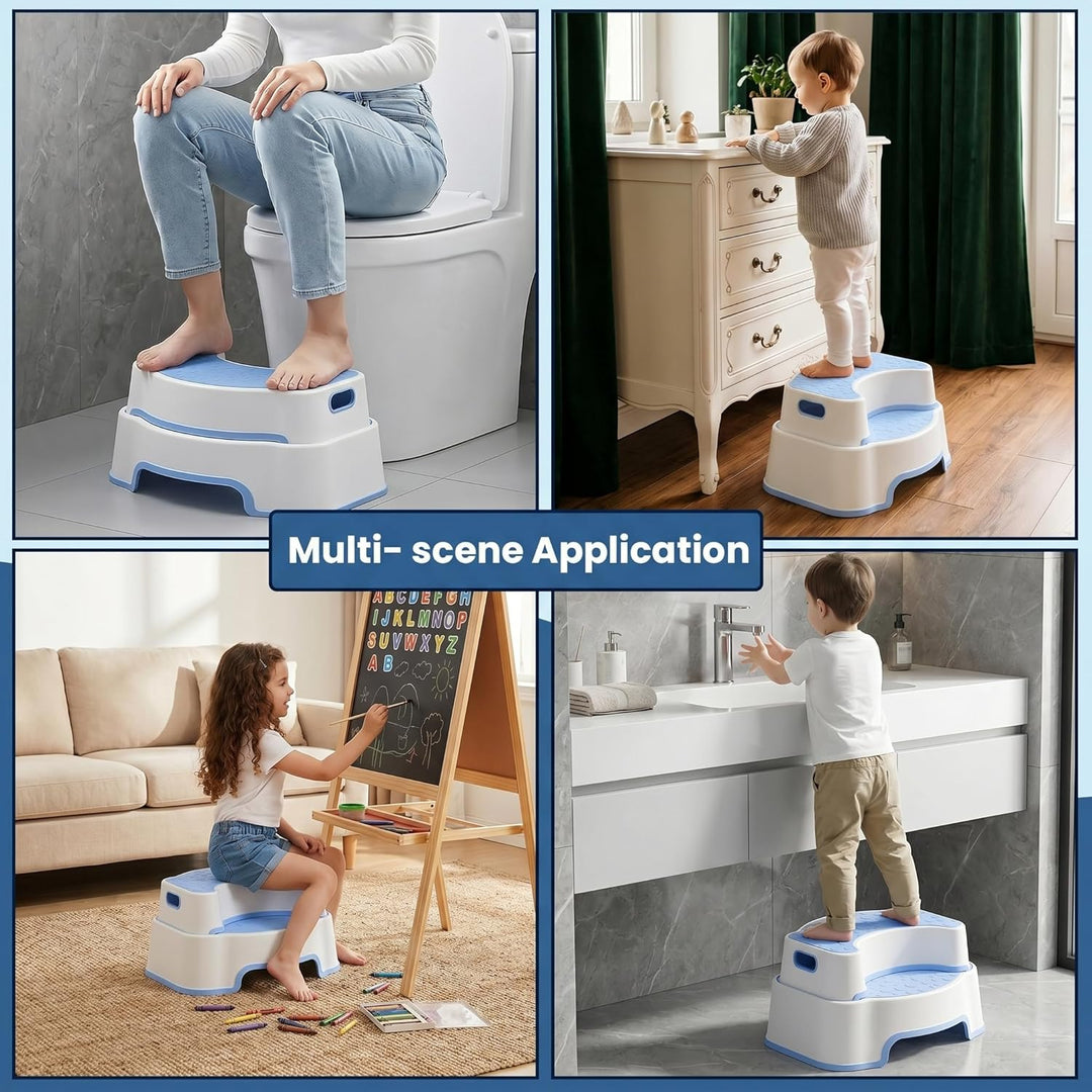 Toilettenhocker Erwachsene, Rutschfester Badezimmer-Kindertoilettenhocker, Einfach zu Reinigen Tritt