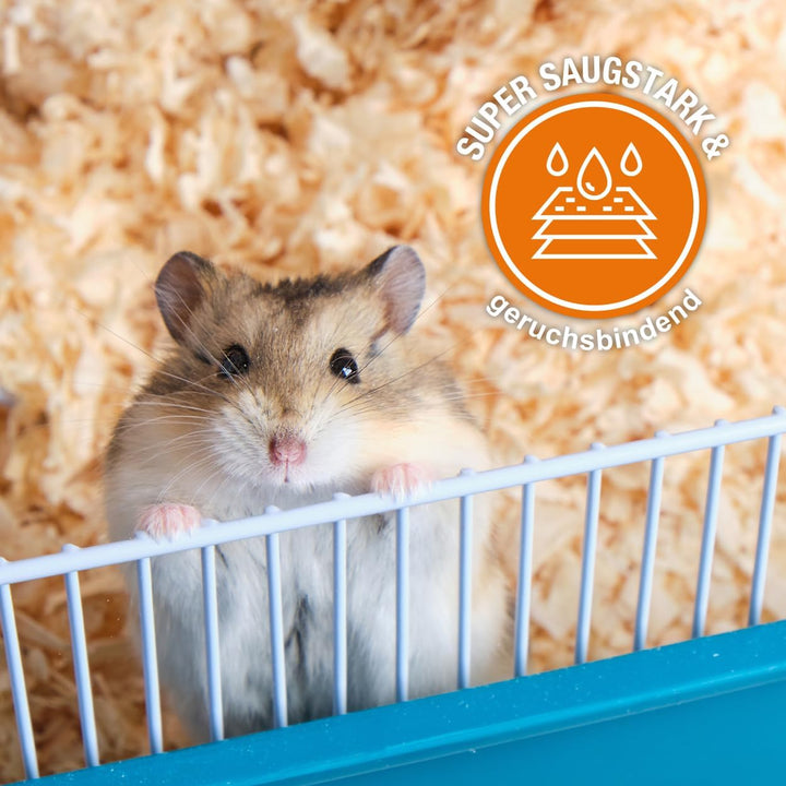Anibest Kleintierstreu, 100% natürliche Einstreu für Kaninchen, Hamster, Meerschweinchen & Co, saugf