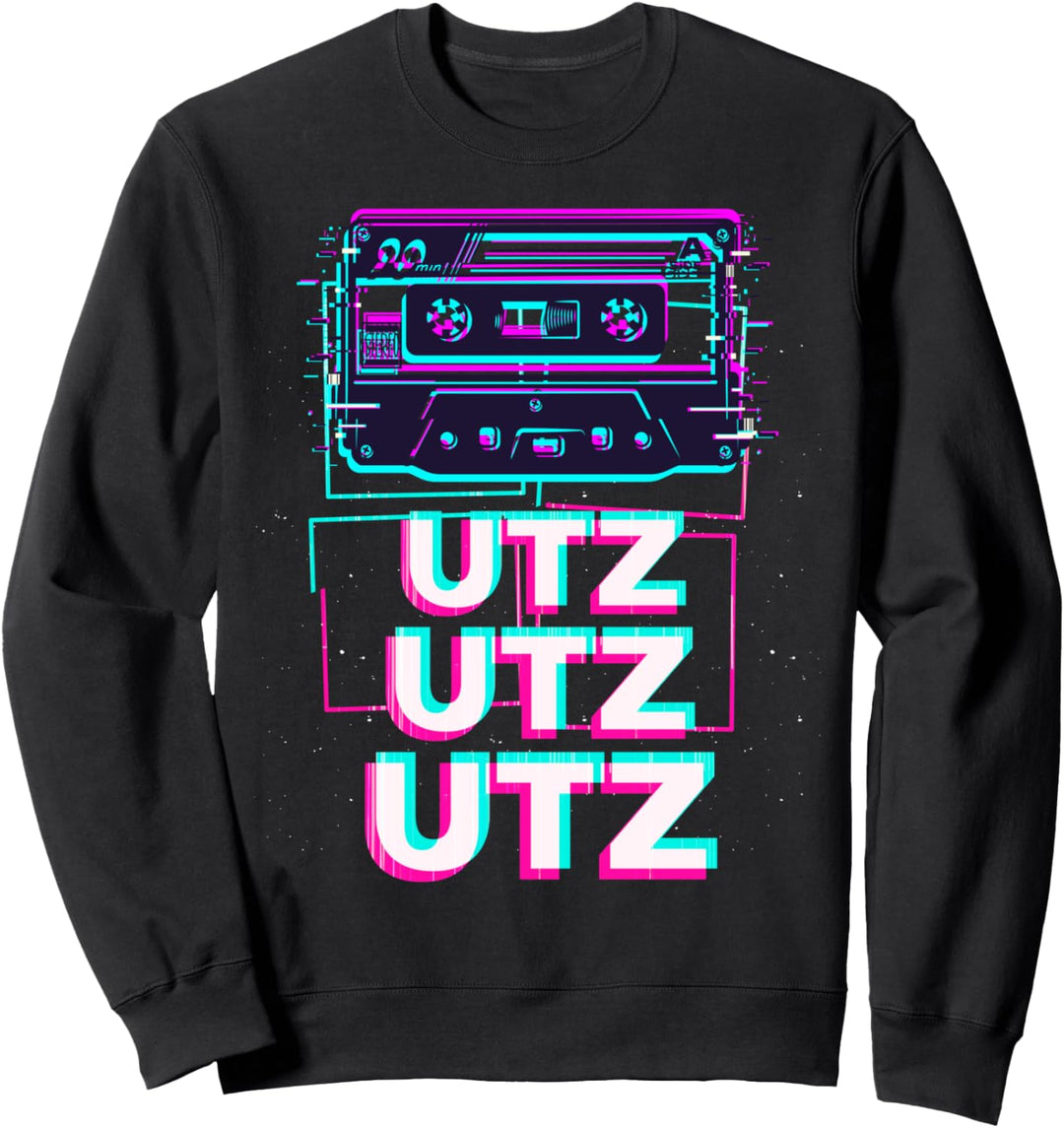 Aesthetic Synthwave Glitch Rave Festival Tekk Minimal Music Sweatshirt