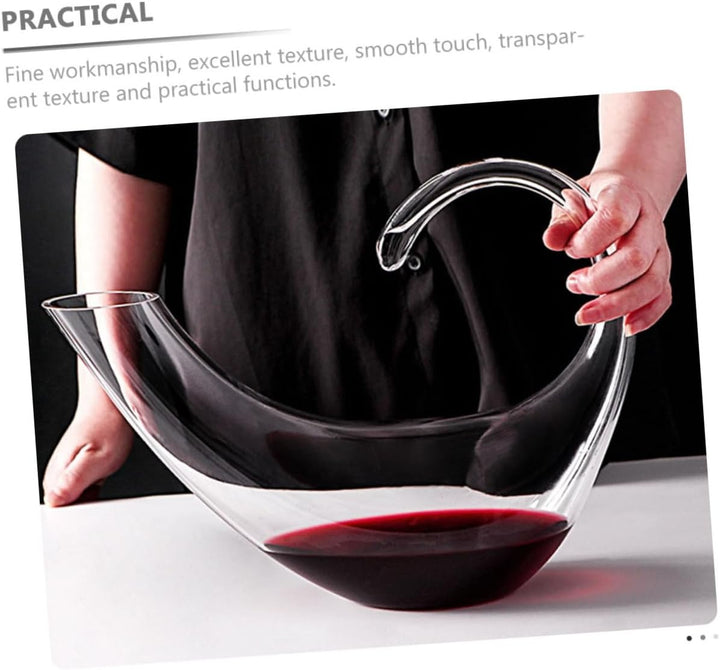 DOITOOL Luxuriöser Klarer Rotwein dekanter aus Kristallglas Eleganter Whisky Saftspender Praktischer