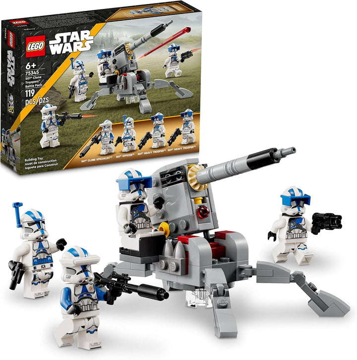 LEGO Star Wars 501st Clone Troopers Battle Pack 75345, baubares Spielzeug-Set mit AV-7 Anti-Fahrzeug