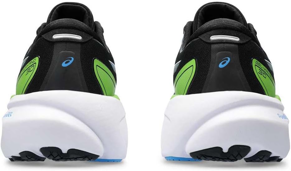 ASICS Kayano 30 Man Running Shoes Blue White 42 EU Black Electric Lime, 42 EU Black Electric Lime