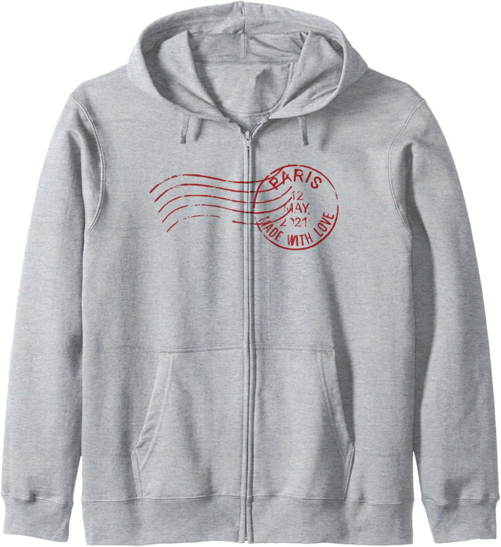Briefmarke Paris Frankreich Kapuzenjacke