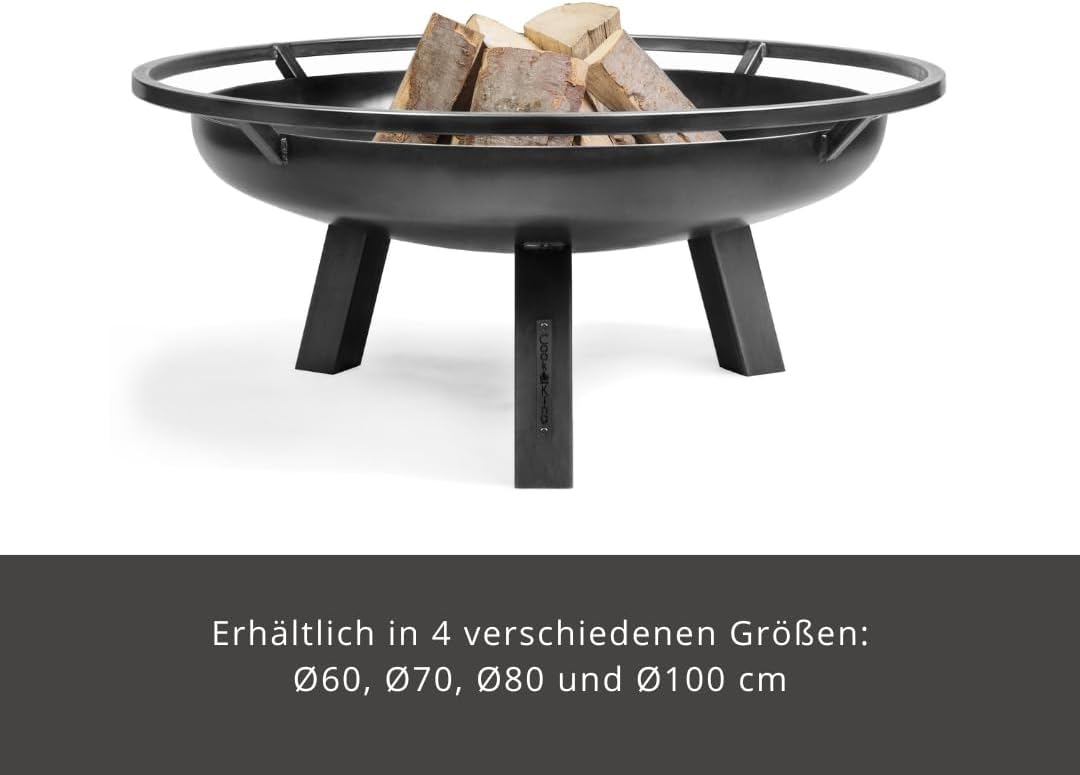 CookKing Porto Feuerschale 80 cm - BBQ Feuerschalen für den Garten - Feuerstelle Outdoor & Feuertonn