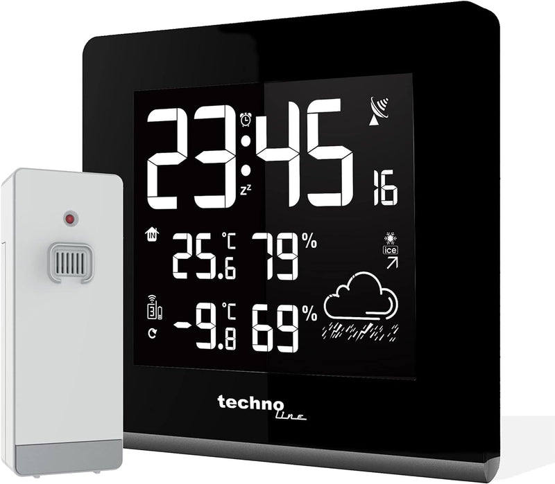 Technoline 2586 WS 9065 Moderne Wetterstation mit Displaydarstellung in 256 verschiedenen Farben mit