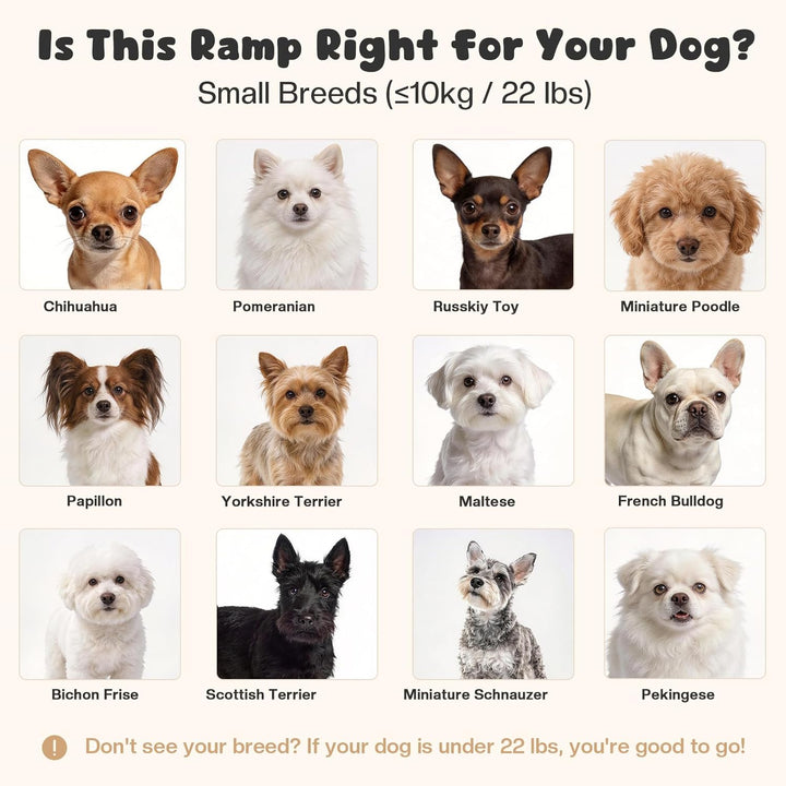 3er-Pack Hunderampe aus Holz, rutschfeste Haustiertreppe für kleine Hunde mit Teppichoberfläche, nie