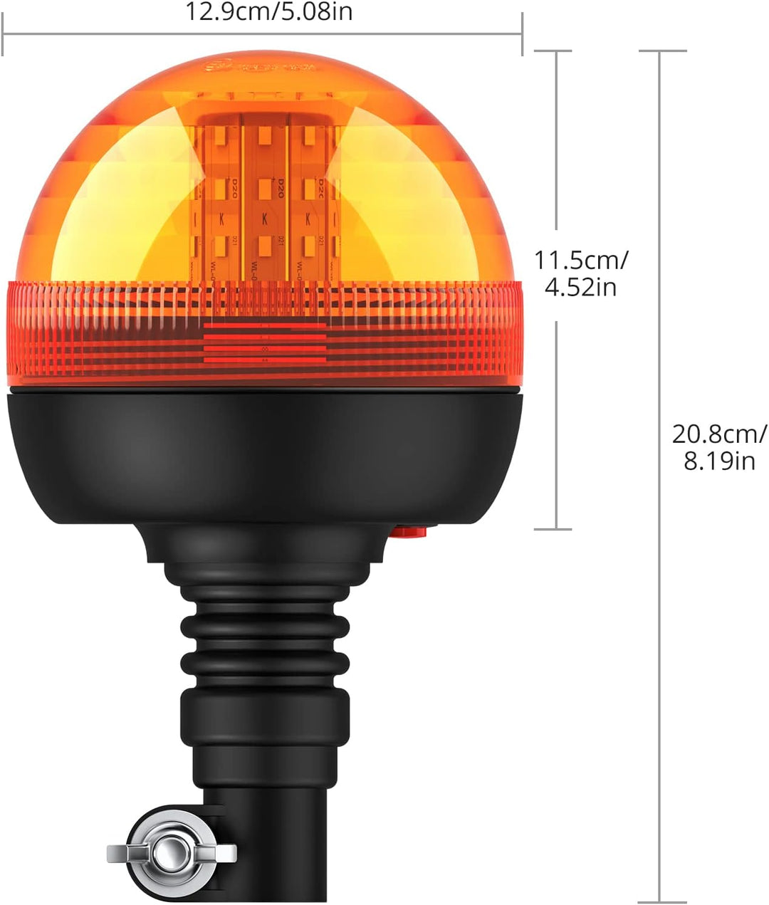 Justech 2X 40 SMD LED Rundumlicht Warnleuchten mit E-Mark WL01A Rundumleuchte Blitzleuchte 12/24V Am