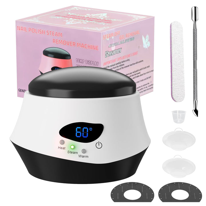 Nagel Dampfgerät-Entferner Professionelles Gel Nagellackentferner Dampfgerät mit LED-Temperaturanzei