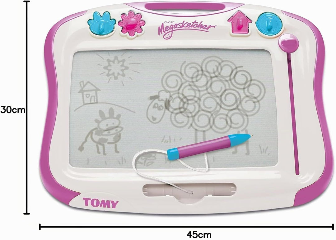 TOMY MegaSketcher Magnettafel für Kinder, Magnet Maltafel, Kinderspielzeug, Zaubertafel, fördert die