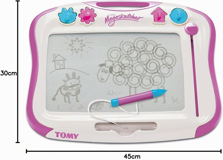 TOMY MegaSketcher Magnettafel für Kinder, Magnet Maltafel, Kinderspielzeug, Zaubertafel, fördert die