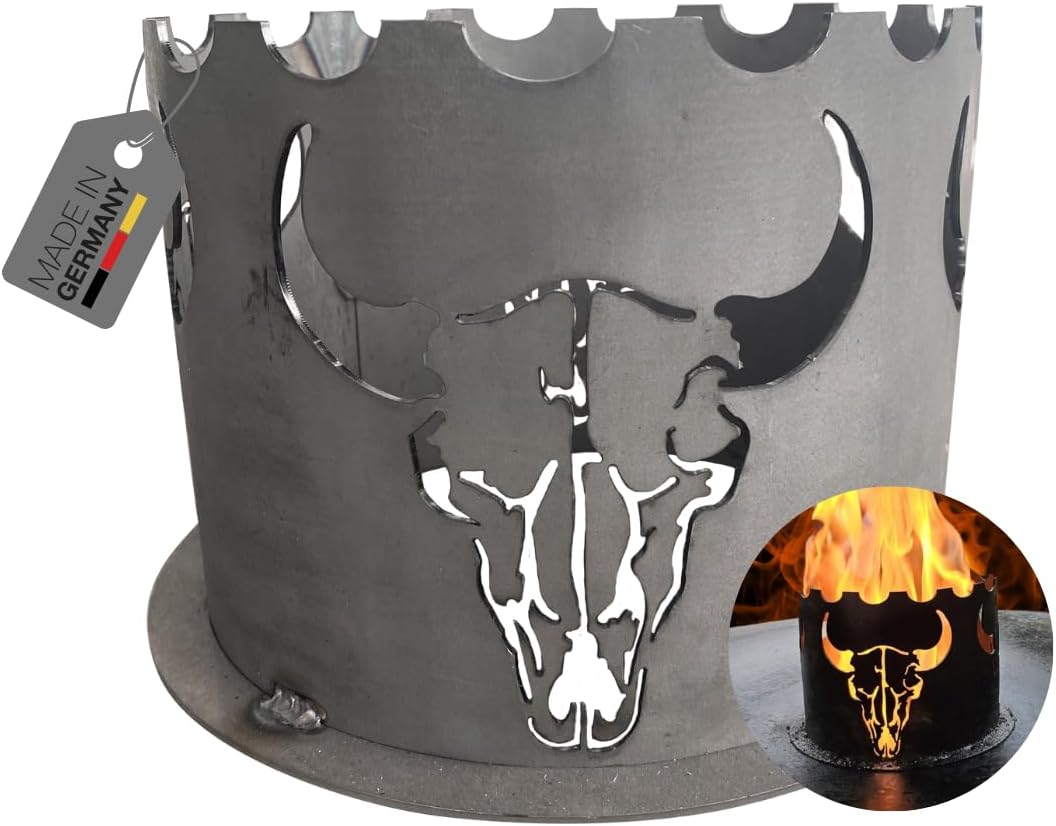 Terma Wokaufsatz/Wokkrone Motiv BBQ Stier passend für durchm. 20cm für Feuerplatte, Grillplatte, Wok