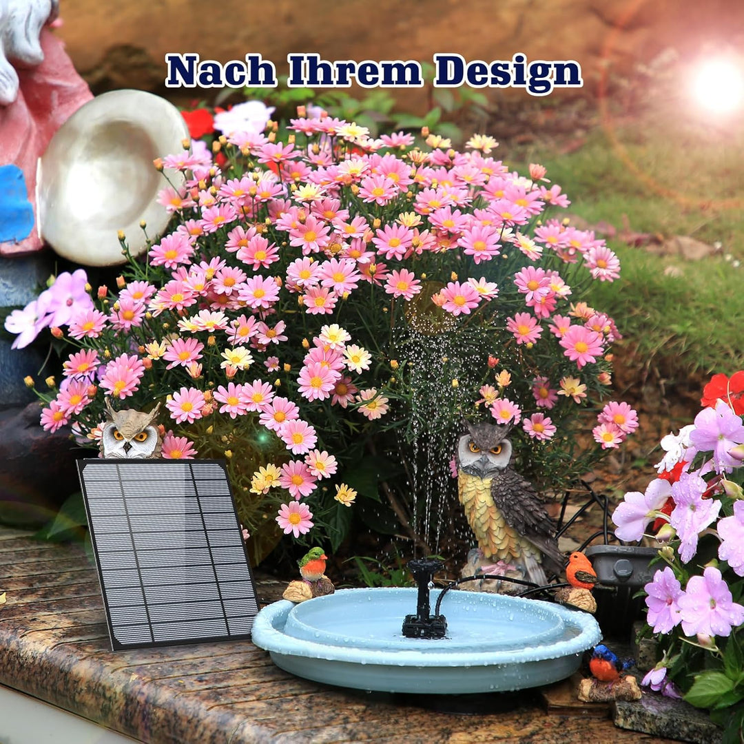 AISITIN Solar Springbrunnen für Aussen, DIY Solarbrunnen Solarwasserbrunnen Solar Teichpumpe Solar F