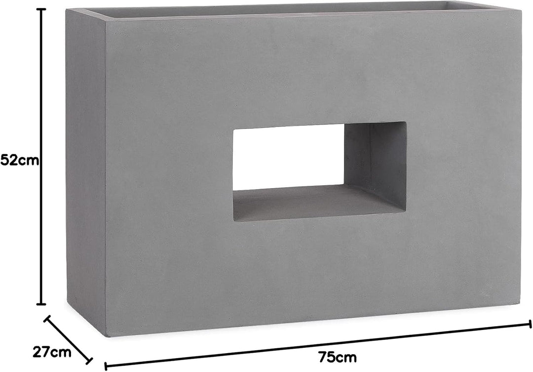 Pflanzwerk® Pflanzkübel Vista Grau 52x75x27cm *Frostbeständiger Blumenkübel* *UV-Schutz* *Qualitätsw