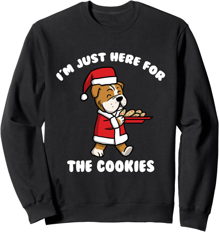 Englische Bulldogge Xmas Kekse Weihnachten Geschenk Sweatshirt