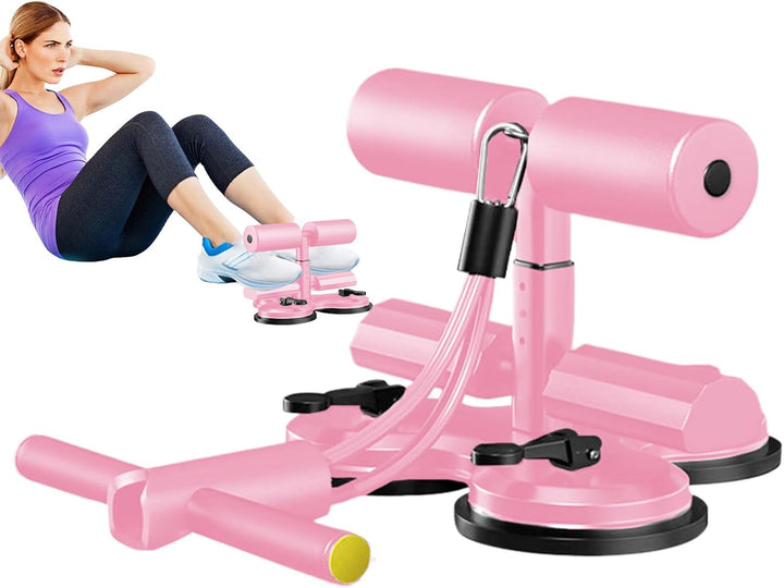 Sit Up Bar mit Saugnäpfen, verstellbarer Bauchmuskeltrainer, 11,5 x 3 cm, Widerstandsbänder, tragbar