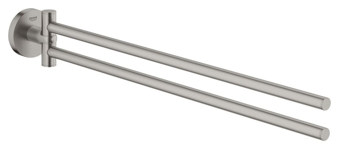 Grohe Essentials Handtuchhalter 2-Armig, supersteel, 1 Stück, 40371DC1