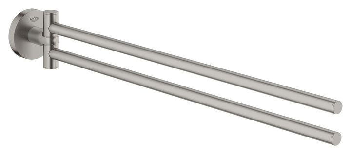 Grohe Essentials Handtuchhalter 2-Armig, supersteel, 1 Stück, 40371DC1