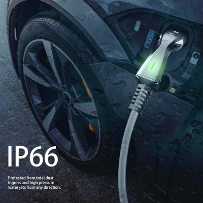 Teskee EV-Ladekabel EV-Ladegerät Typ 2 zu Typ 2 mit Anzeigeleuchten Tragbare Tasche Kompatibel mit A