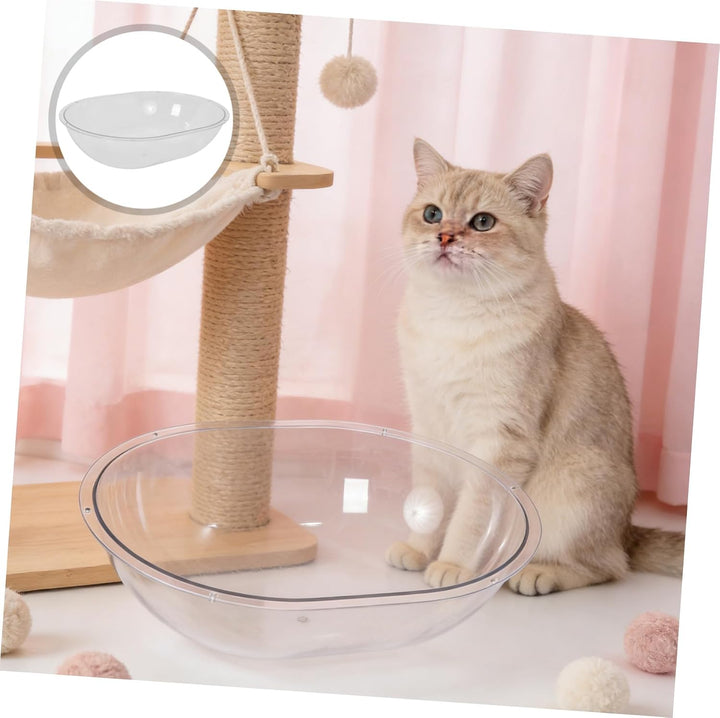 Transparente Katzenkapsel aus Acryl als Katzenfensternapf | Halbkugel Form, Moderner Stil, Leichte A