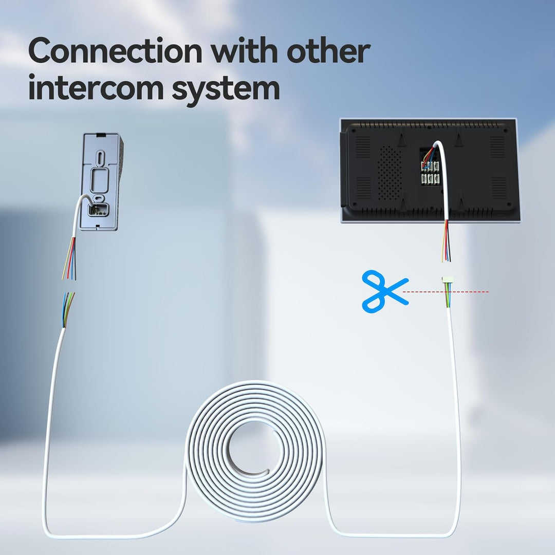 TMEZON 15M RVV4*0.2m² 4-Draht-Kabel für Video-Türsprechanlage, Kompatibel mit MZ-V20
