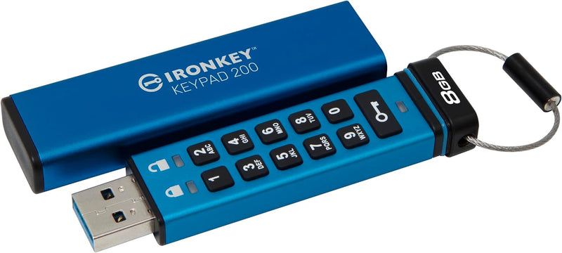 Kingston IronKey Keypad 200 Typ-A Hardware-verschlüsselter USB-Stick FIPS 140-3 Level 3 (ausstehend)