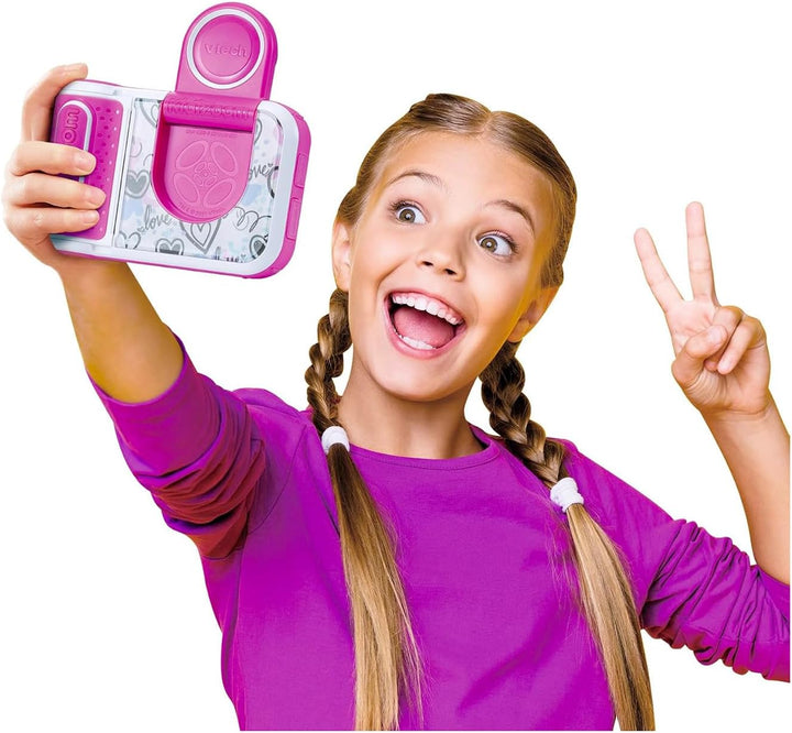 VTech Kidizoom Printcam Rosa, Kamera für Kinder mit 40+ Spezialeffekten, Sofortkamera für Kinder, Th