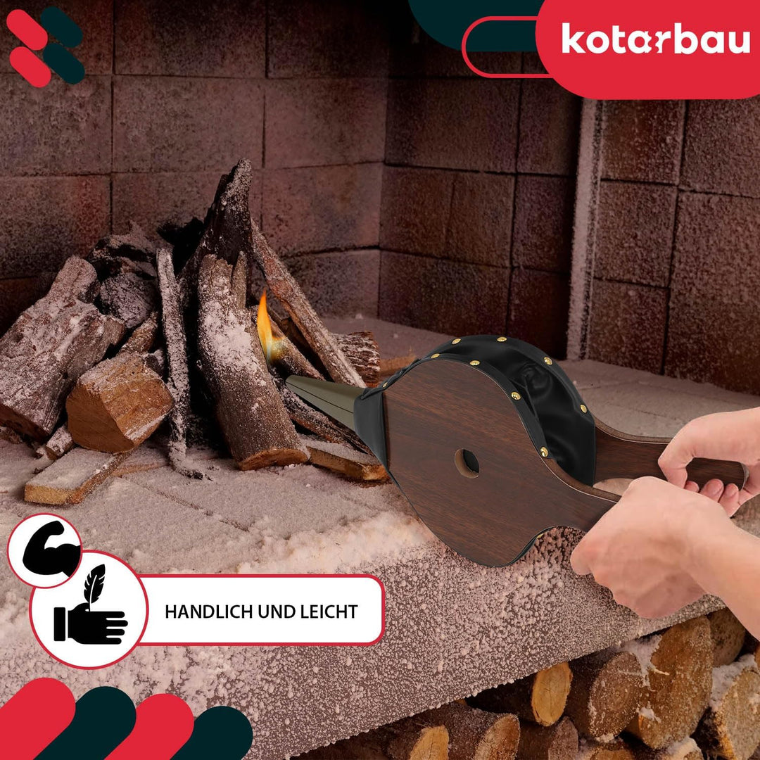 KOTARBAU® Blasebalg zum Entfachen von Gills und Feuer aus Holz und Kunststoff Grillgebläse Handblase