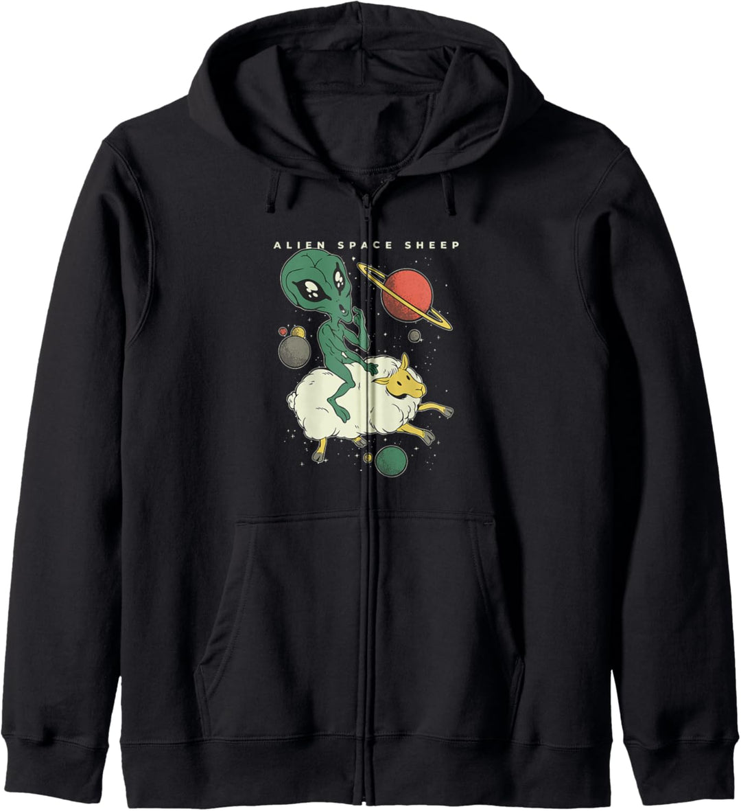 Alien Space Sheep - Lustiger Wortspiel-Witz Kapuzenjacke