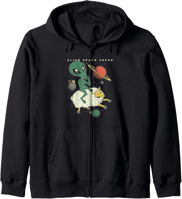 Alien Space Sheep - Lustiger Wortspiel-Witz Kapuzenjacke