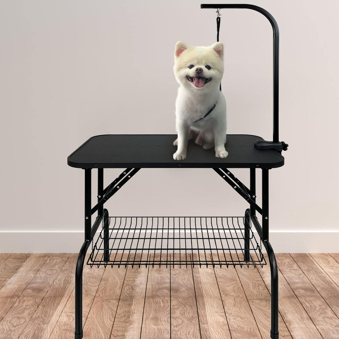 JOIEYOU Trimmtisch für Hunde, Hundefriseur tisch, Faltbarer Frisiertisch Hund, Höhenverstellbar Hund