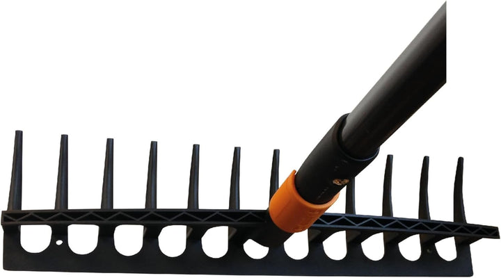 Fiskars Rechen mit 12 Zinken, Werkzeugkopf, Breite: 41 cm, Glasfaserverstärkte Kunststoffzinken, Sch