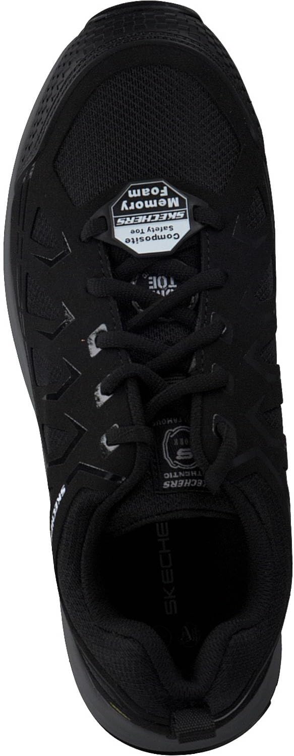 Skechers Herren Malad Ii ESD Composite Safety Toe BAU-Schuhe 40 EU Black Textile Synthetic, 40 EU Bl