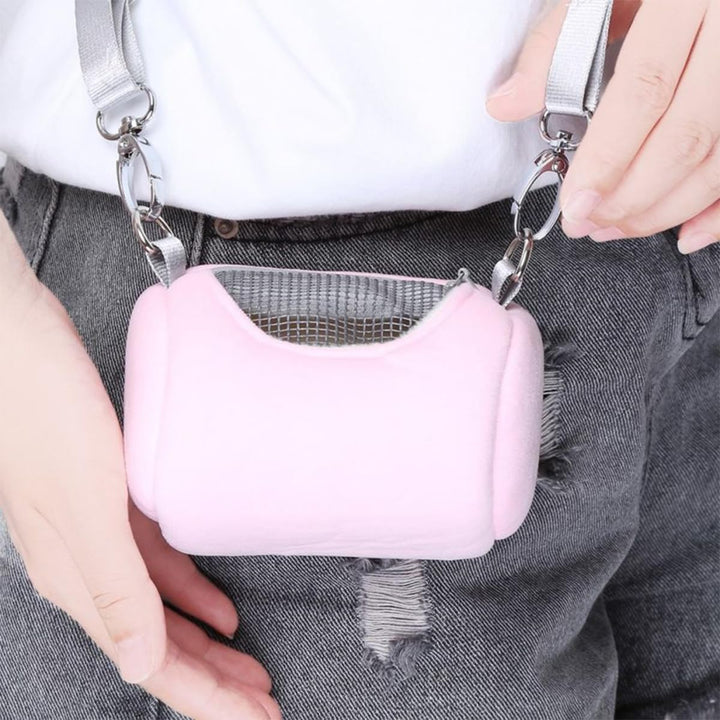 Haustiertasche für unterwegs, Hamster-Tragetasche, warme Hamstertasche für draussen, atmungsaktiv, R
