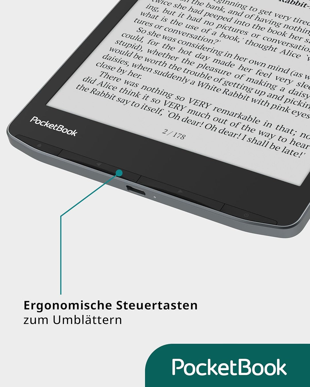 PocketBook e-Book Reader 'InkPad Color 3' (deutsche Version) 32 GB Speicher, IPX8, Bluetooth, Lautsp