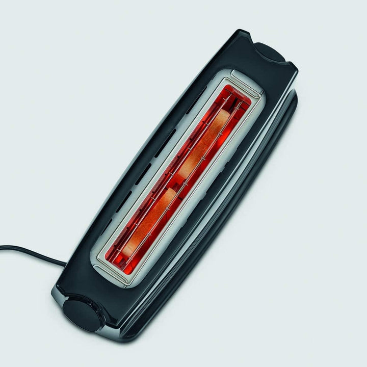 SEVERIN Langschlitztoaster (1 Langschlitzkammer, 800 W), Matt-Schwarz, AT 2233