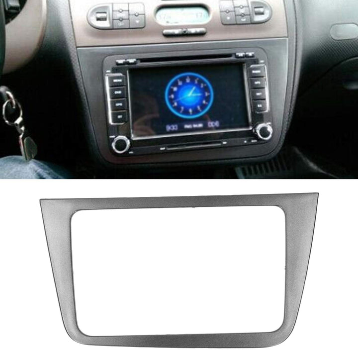 DVD-Verkleidung, graue Radiohalterungsblende 2 Din Armaturenbrett Radiorahmen für Seat Altea 2004-20
