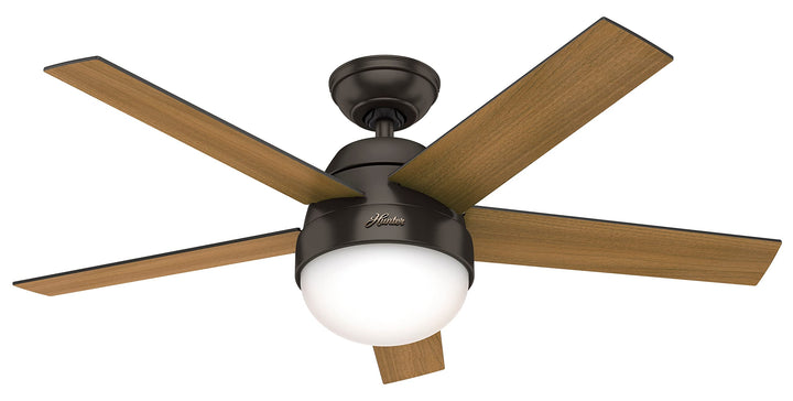 HUNTER VENTILATOR Stile, 117 cm, Innen-Deckenventilator mit Beleuchtung/Fernbedienung, Gehäuse: Prem
