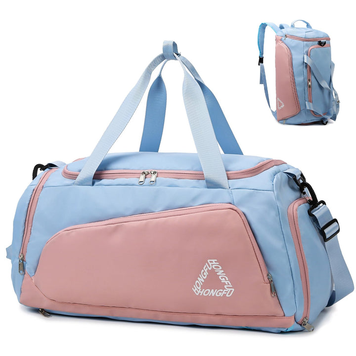 Sporttasche Damen 45L Reisetasche mit Schuhfach Nassfach Wasserdicht Weekender Travel Gym Duffle Bag