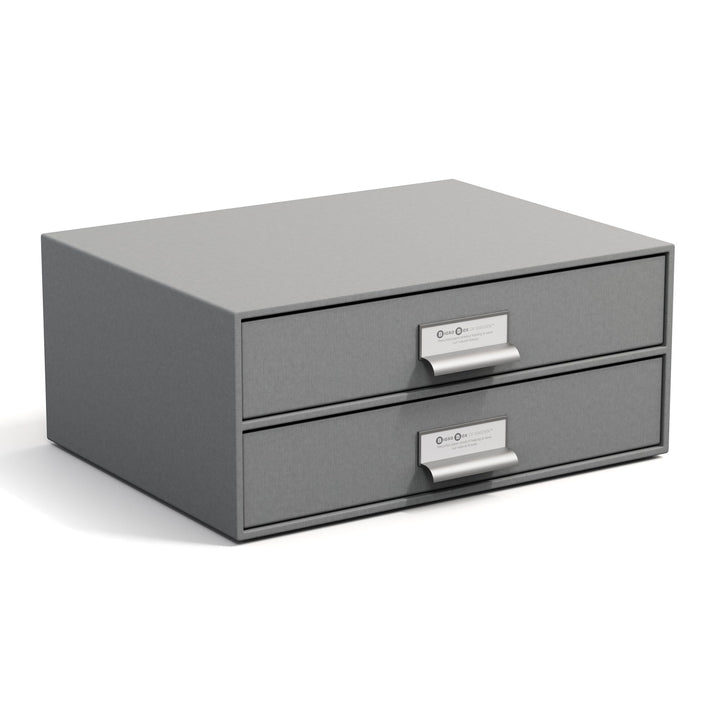BIGSO BIRGER Schubladenbox – Aufbewahrungsbox mit 2 Schubladen – Schreibtisch Ablage für Dokumente &