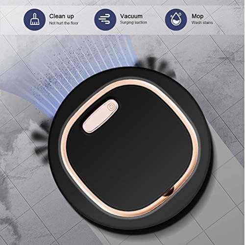 Roboter, 3 in 1 Smart 1200 mAh Akku, Roboter-Staubsauger Böden, Tierhaare, Staub Schwarz, Schwarz