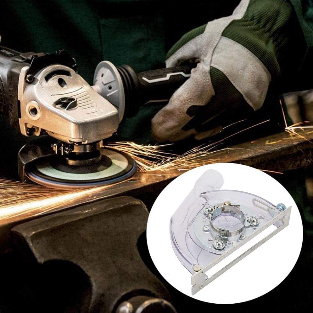 Steinschnitt Staubschutz, Schleifabdeckung aus PC und Metall für 100/125 / 150mm Winkelschleifer und