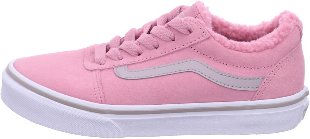 Vans Ward Platform Sneaker, Patchwork Light Blue, 36 EU 32 EU Suede Sherpa Foxglove, 32 EU Suede She