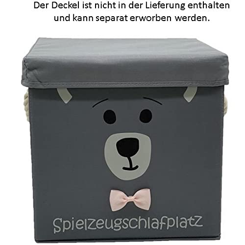 Bär Aufbewahrungsbox grau für Kinder, Baby Aufbewahrungskorb, schöne praktische Spielzeugkiste für j