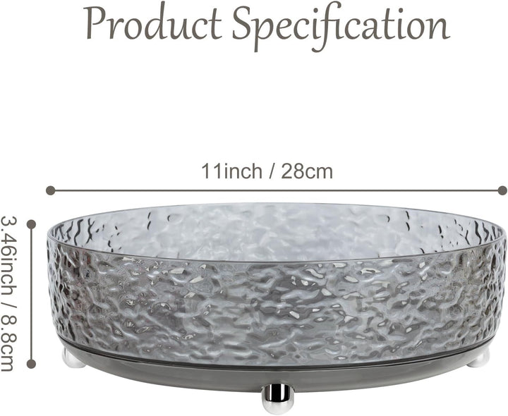 CECOLIC Lazy Susan 360° drehbarer Make up Organizer, 28 cm Parfüm Organizer Tablett, drehbarer Hautp