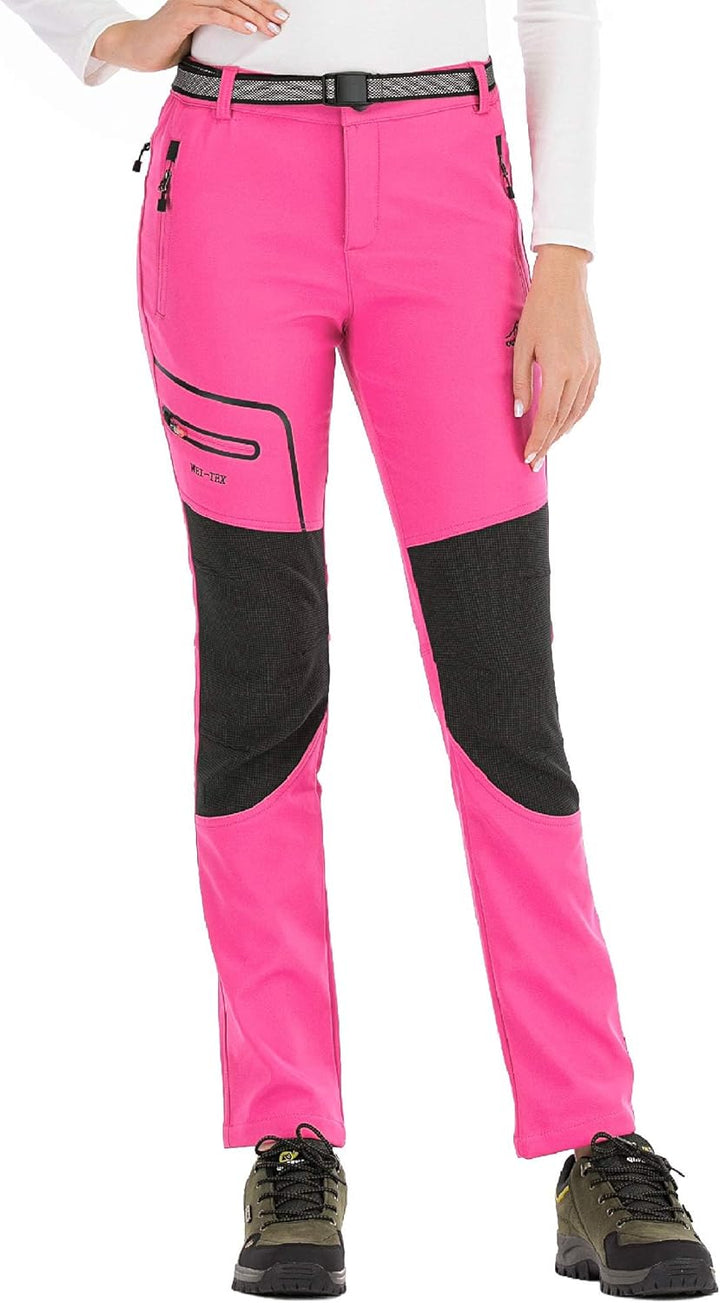 BenBoy Damen Wanderhose Wasserdicht Softshellhose Outdoorhose Winddicht Warm Gefüttert Winter Skihos