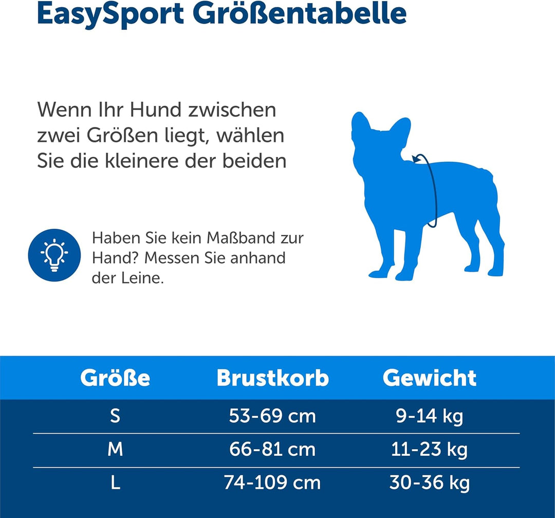 PetSafe EasySport Geschirr, Elastischer Halsausschnitt, Gepolsterter Griff, Für Hunde von 11,3 kg bi