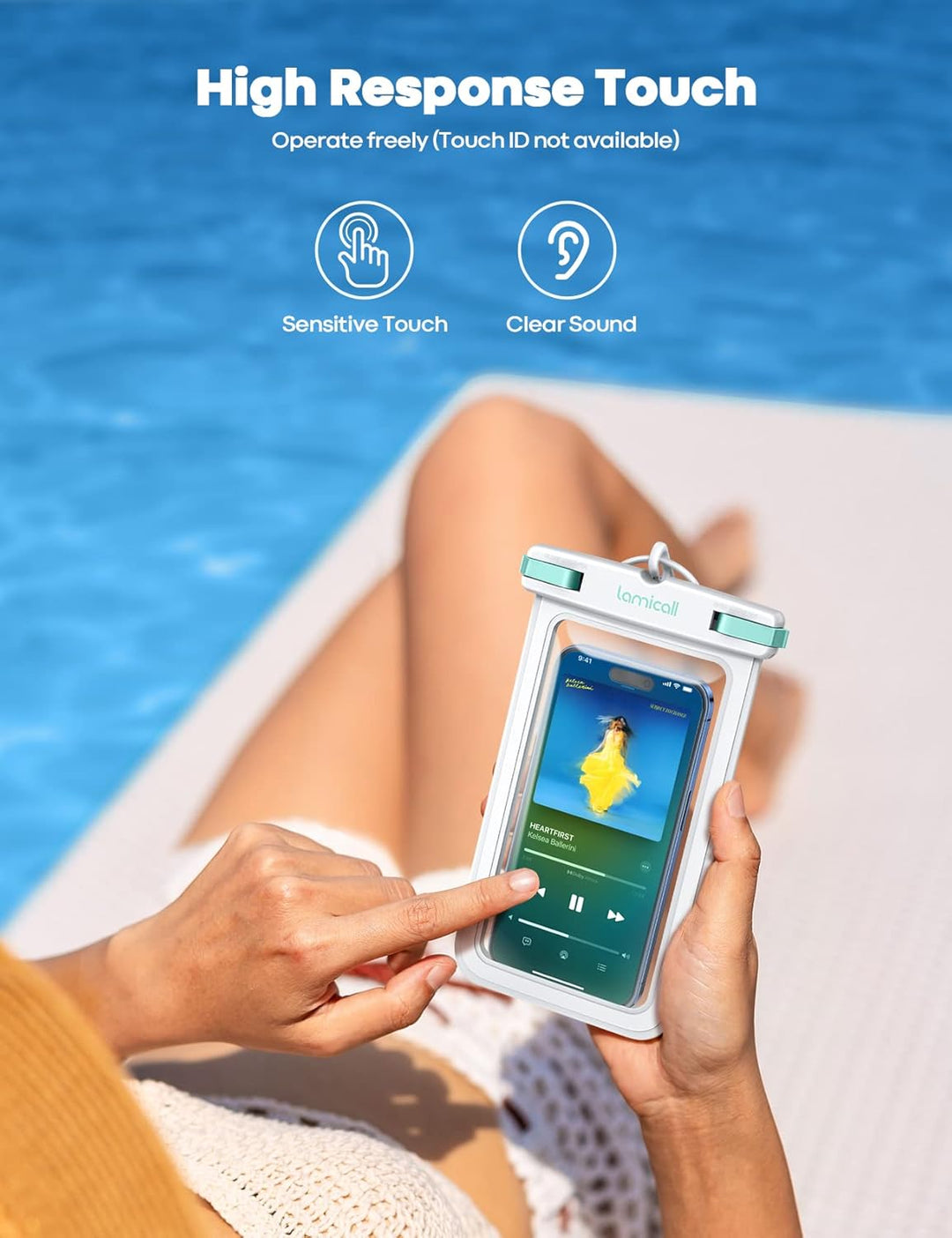 Lamicall wasserdichte Handyhülle, Unterwasser Handytasche - [2 Stück] IPX8 Wasserfeste Hülle für Sch
